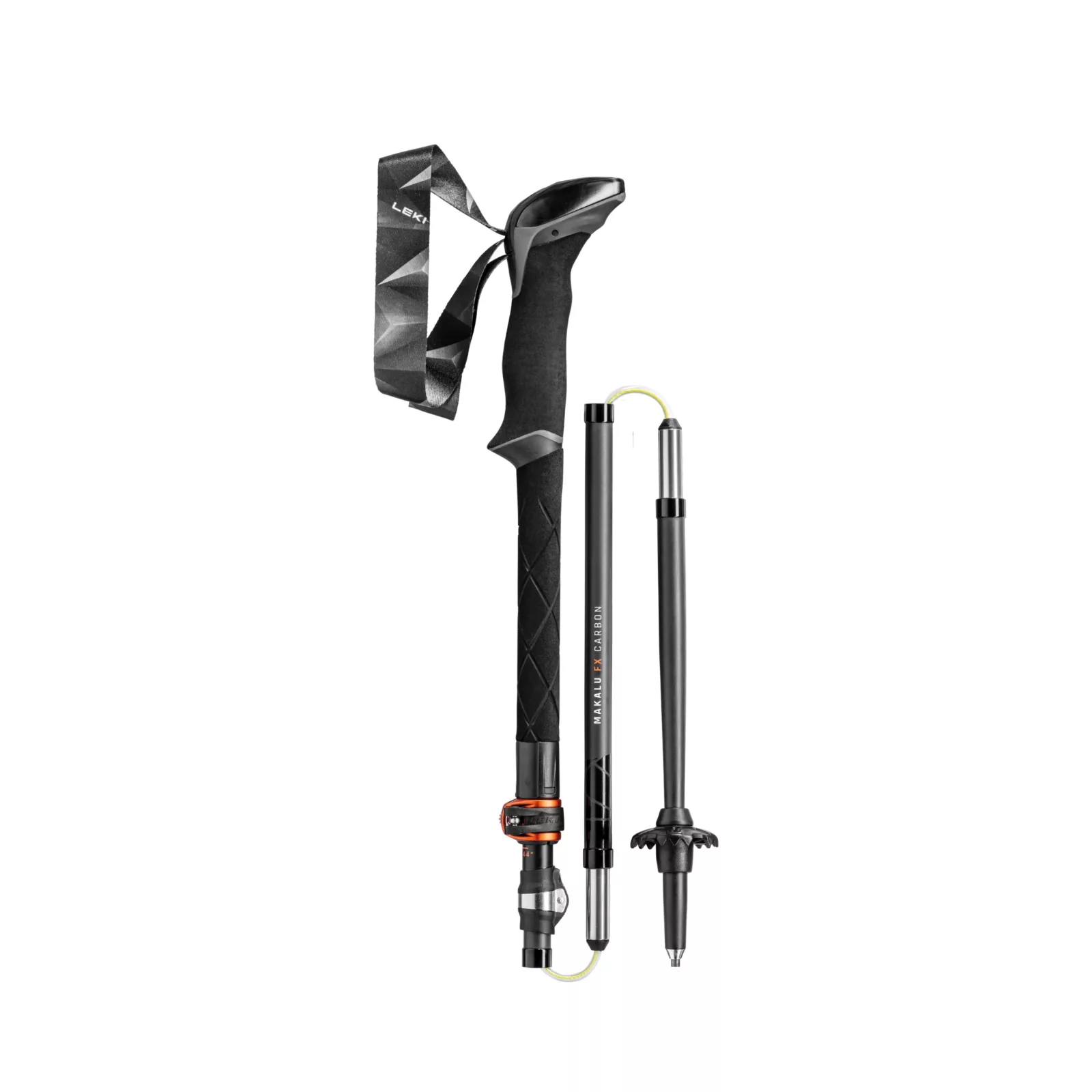 opgevouwen carbon wandelstok voor bergen