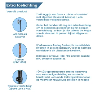 extraa toelichting makalu carbon opvouwbare wandelstok