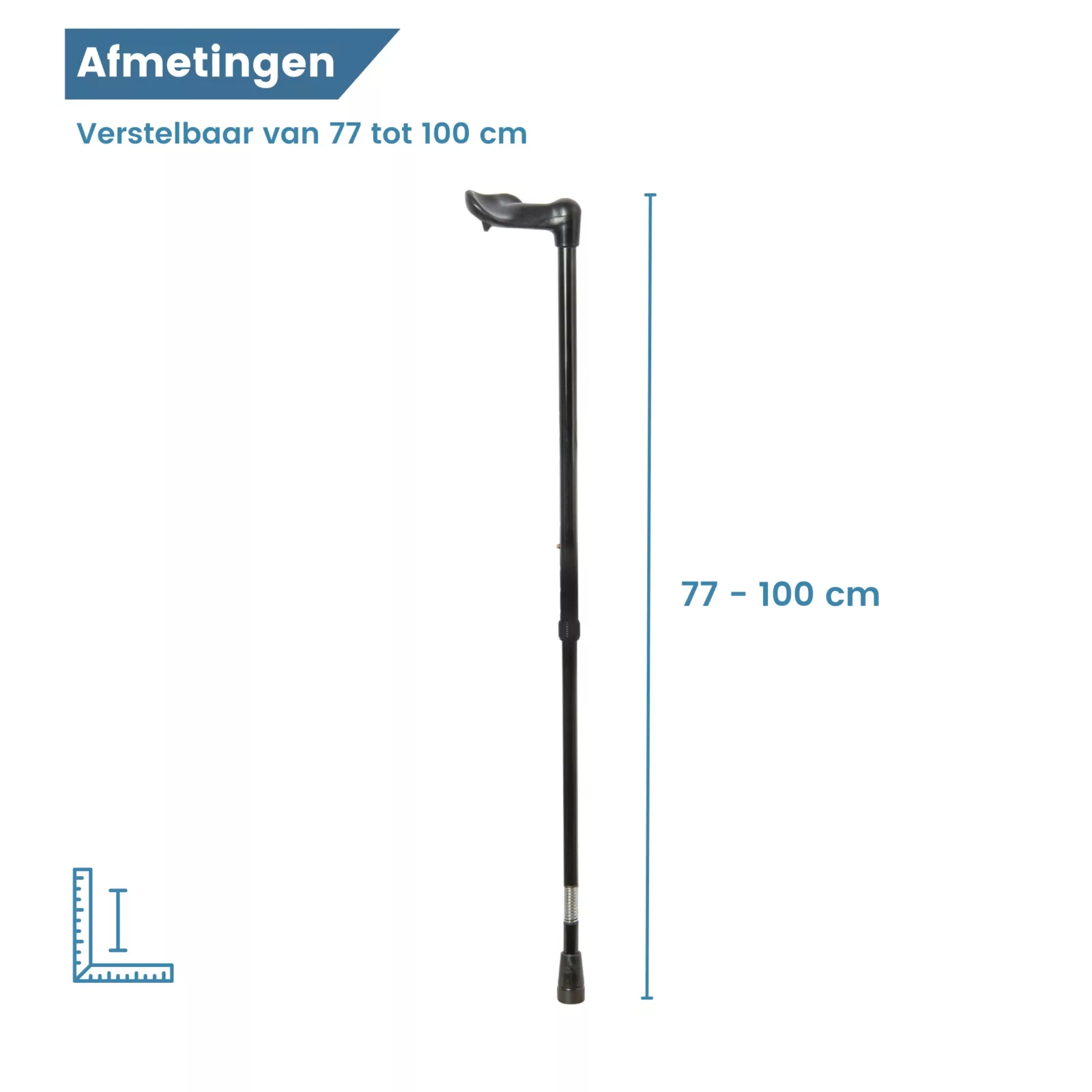 afmetingen 77 tot 100 cm verstelbaar