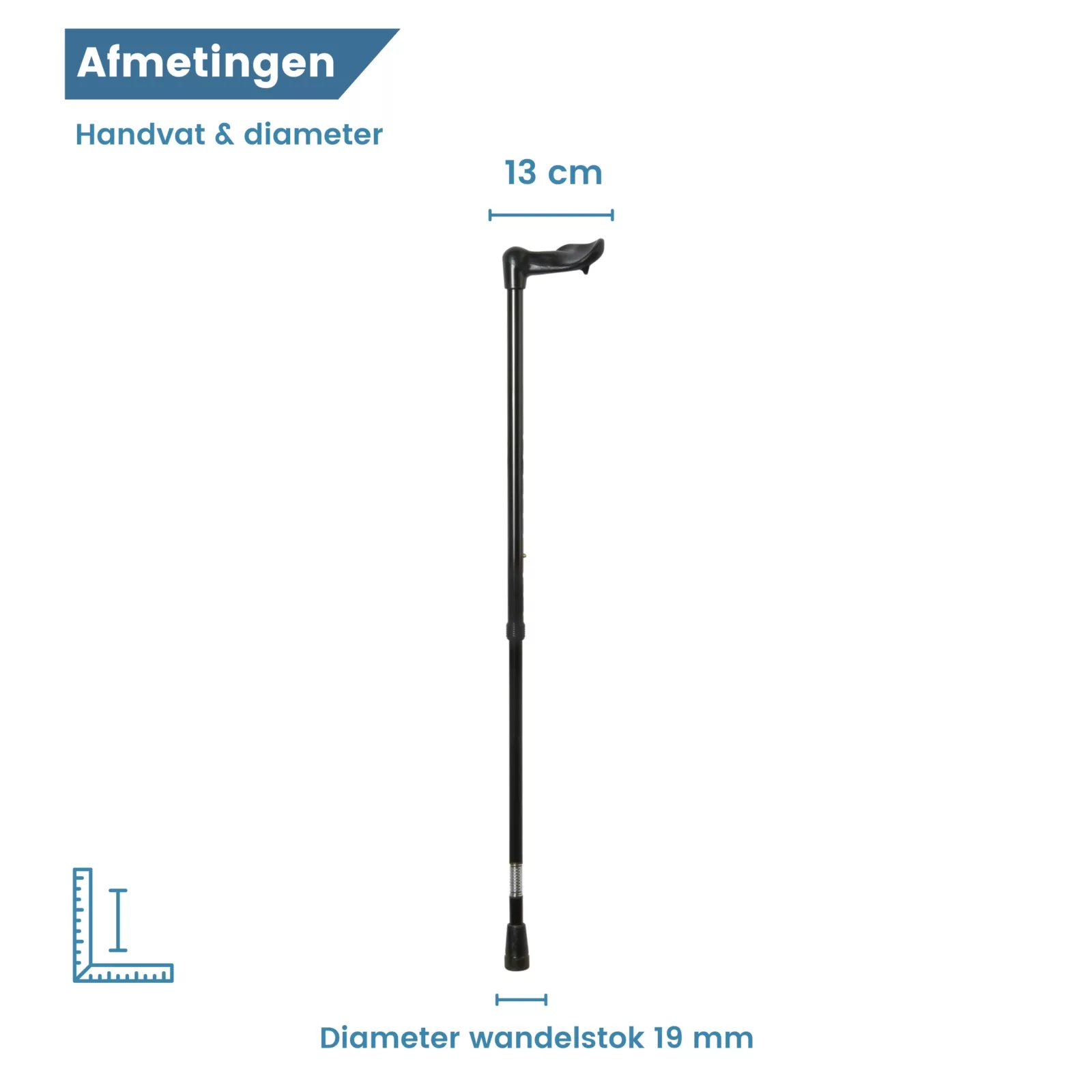 afmetingen wandelstok