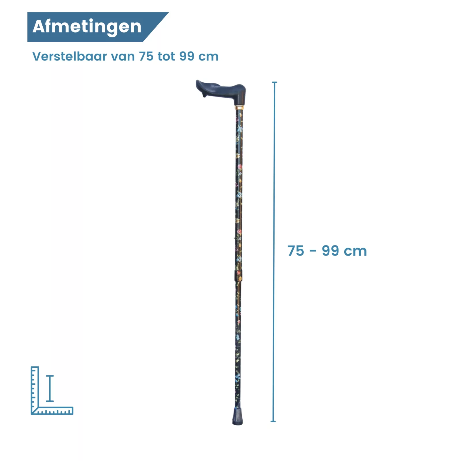 afmetingen wandelstok