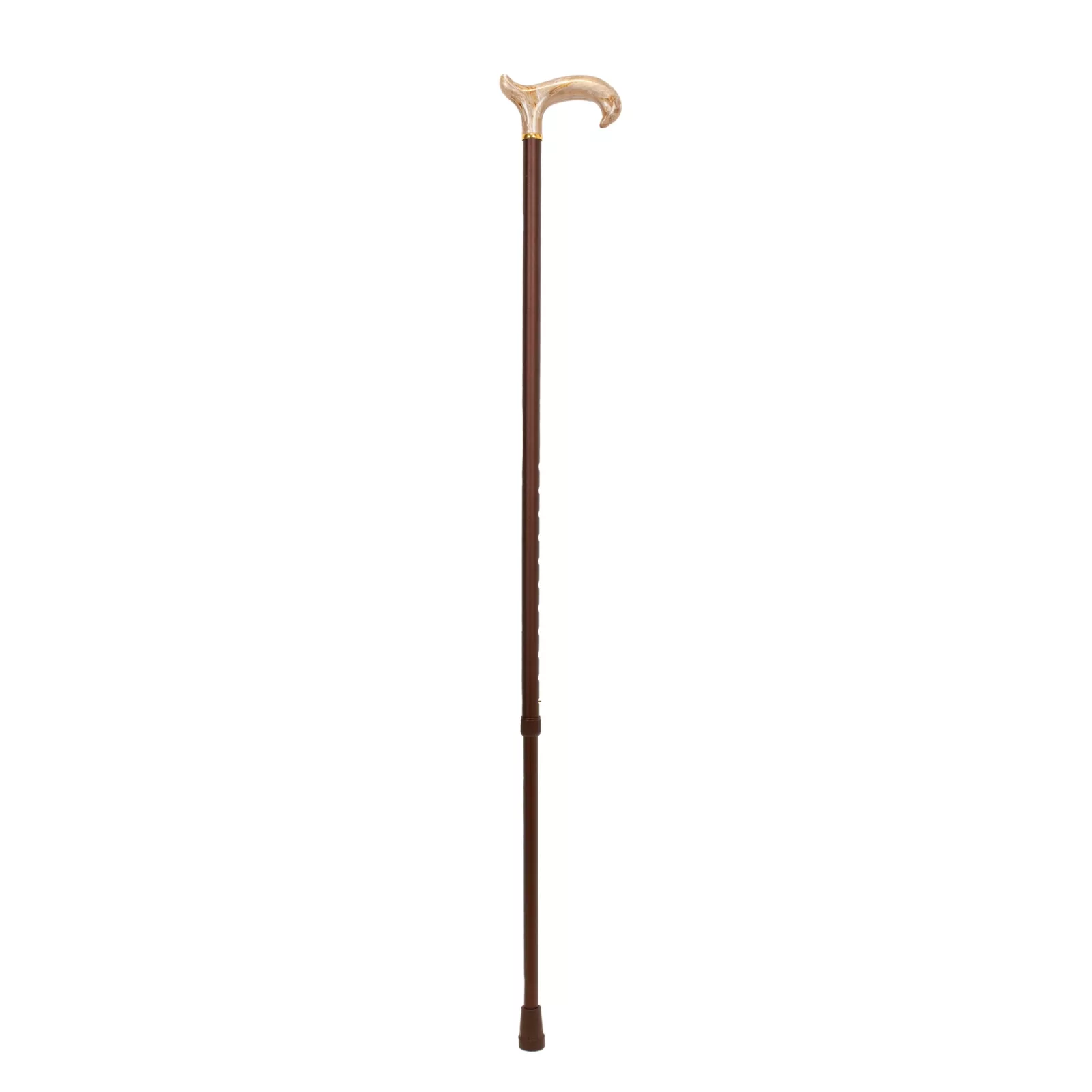wandelstok bruin blond acryl derby handvat