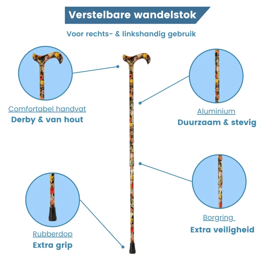 verstelbare wandelstok bosschaert usp