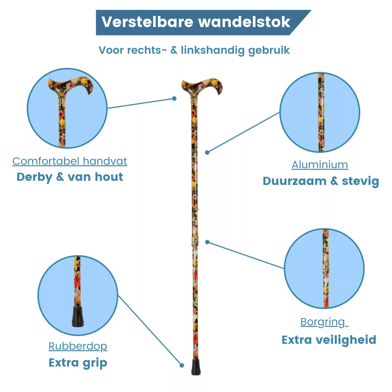 verstelbare wandelstok bosschaert usp