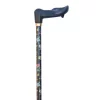 Classic Canes Ergonomische wandelstok - Zwart - Met bloemen - Rechts