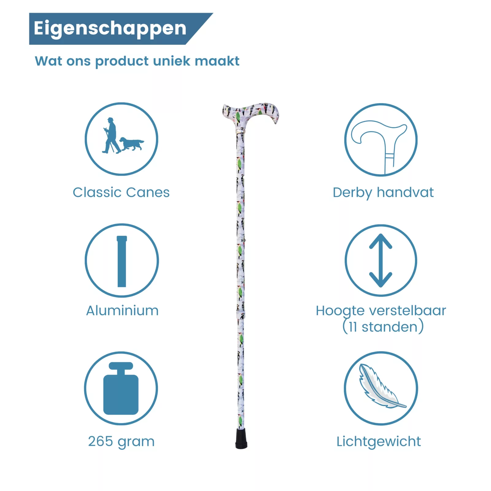 usp uitschuifbare wandelstok