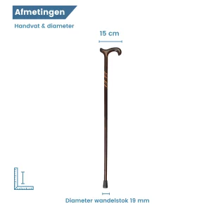 diameter wandelstok hout