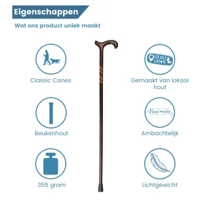 wandelstok eigenschappen