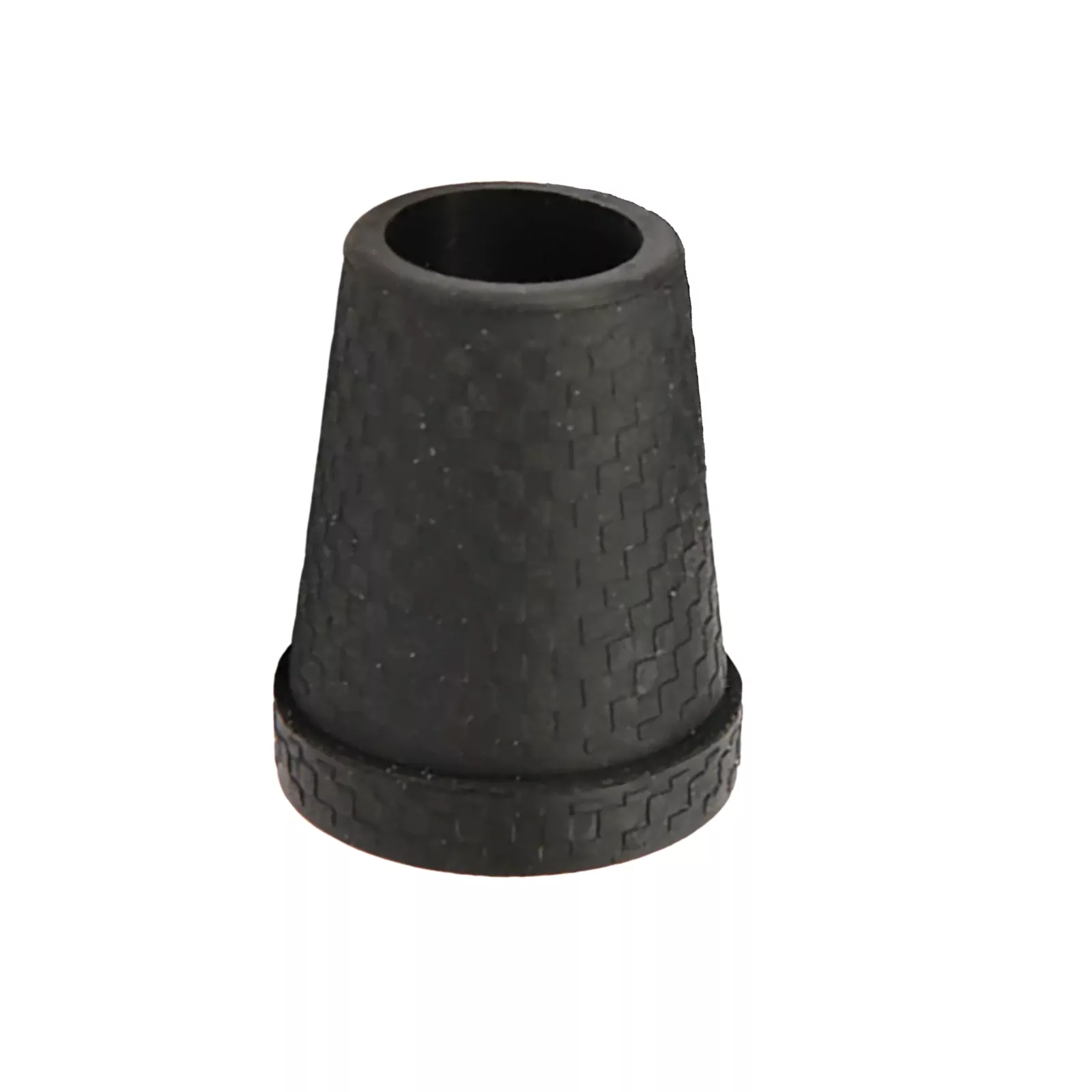 wandelstok dop stalen inleg zwart 16 mm