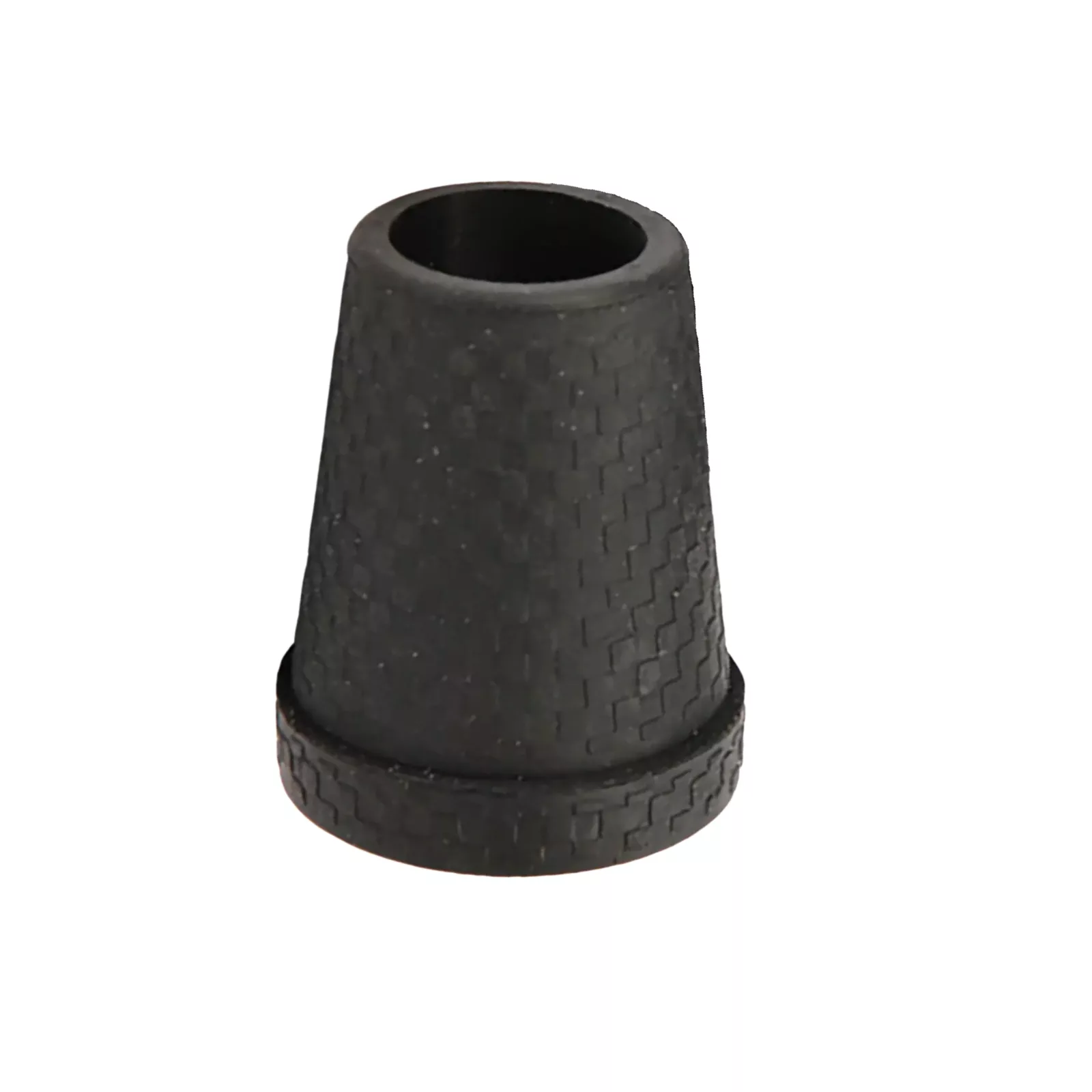 wandelstok dop stalen inleg zwart 18 mm