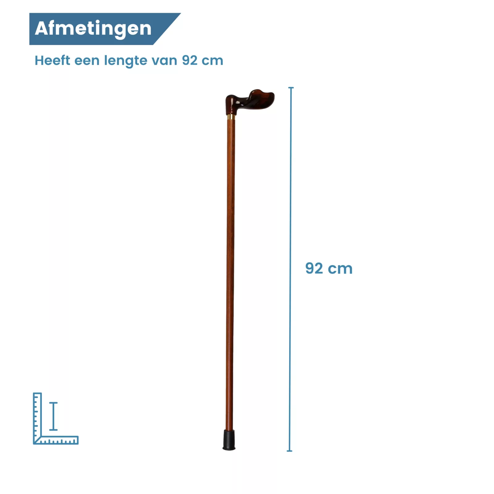 lengte wandelstok 92 cm lang