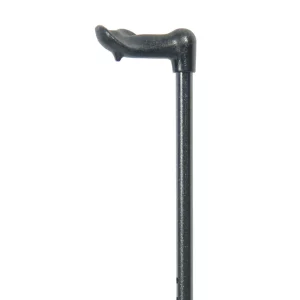 wandelstok ergonomisch linkshandig verstelbaar zwart