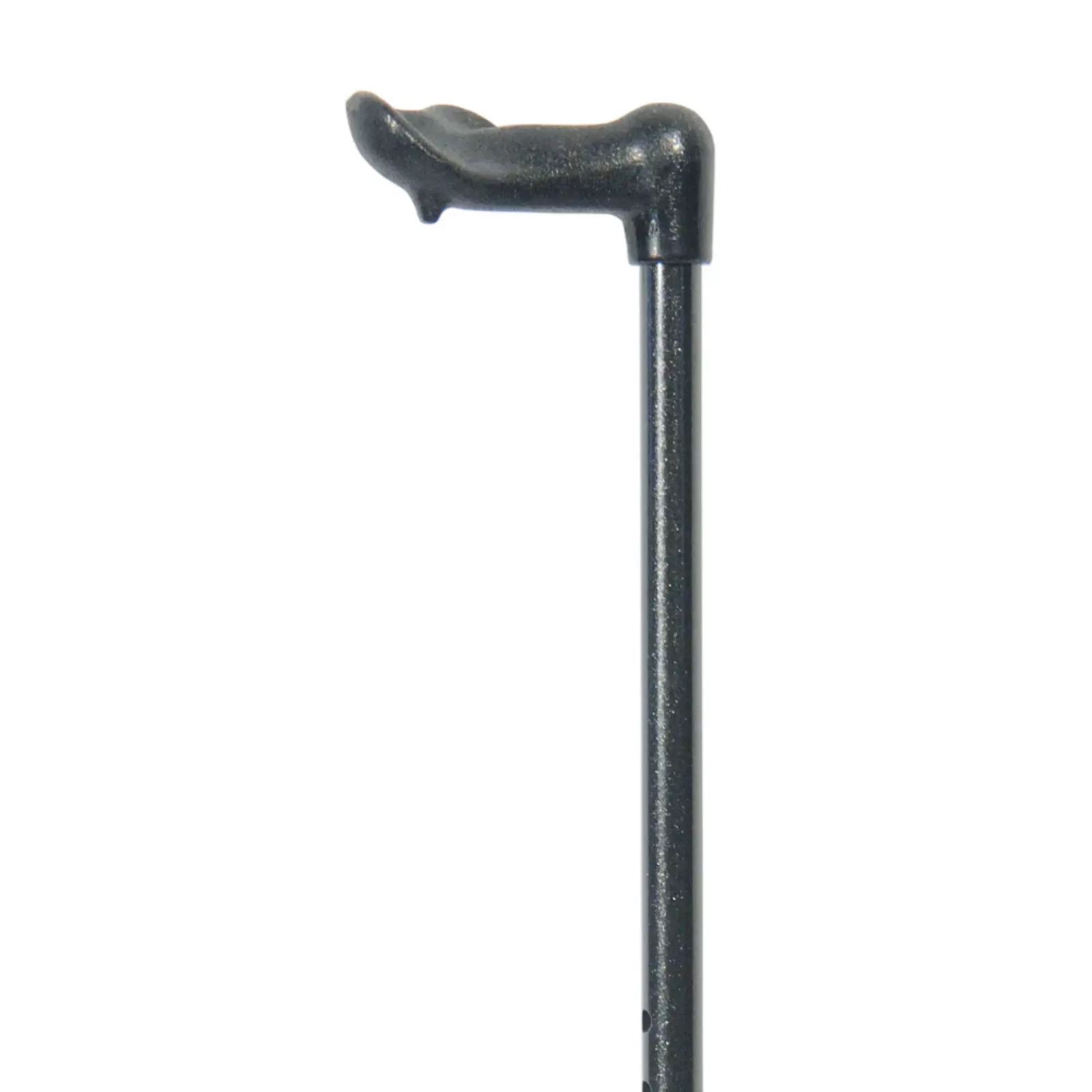 wandelstok ergonomisch linkshandig verstelbaar zwart