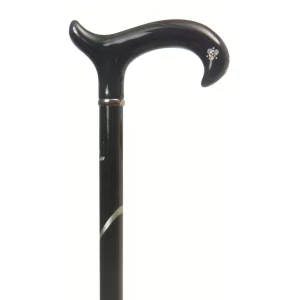 wandelstok hardhout met kristallen
