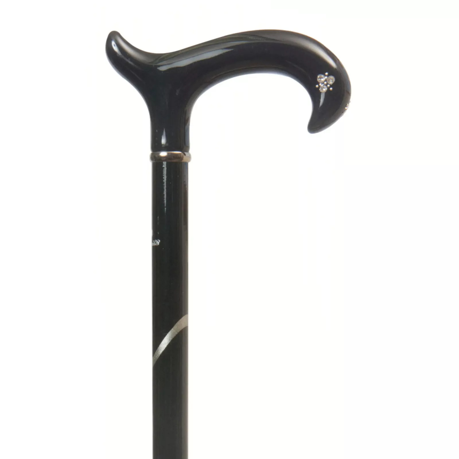 wandelstok hardhout met kristallen