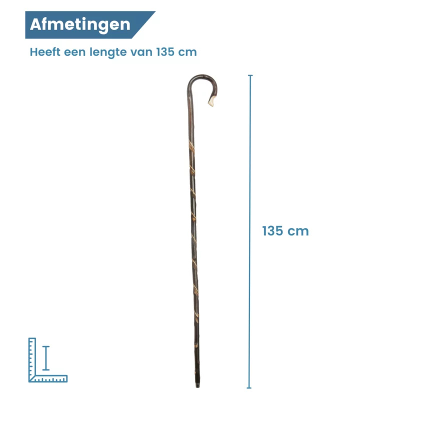 herdersstaf lengte 135 cm