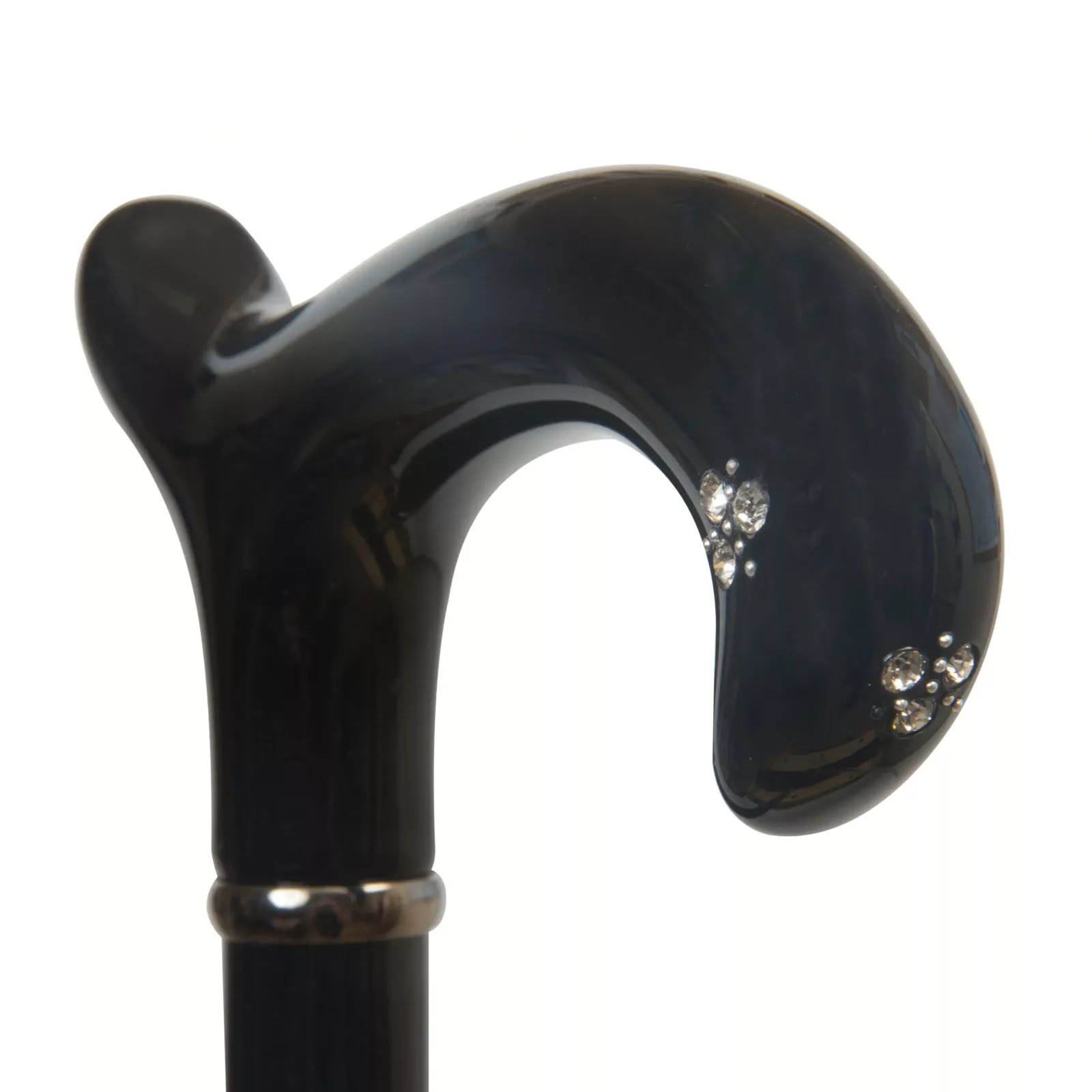 wandelstok met kristallen hardhout