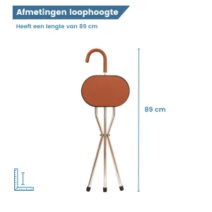 wandelstok met zitting
