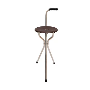 wandelstok met zitje driepoot trio maxi bruin