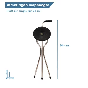zitstok met driepoot en handvat