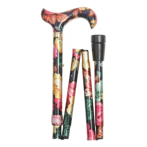 opvouwbare wandelstok met bloemen