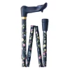 Classic Canes Ergonomische wandelstok - Opvouwbaar - Met bloemen - Rechts