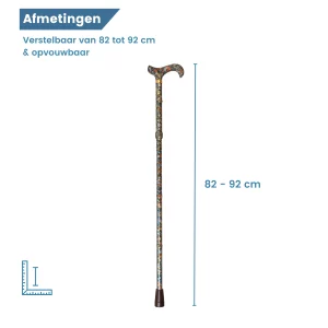 afmetingen wandelstok