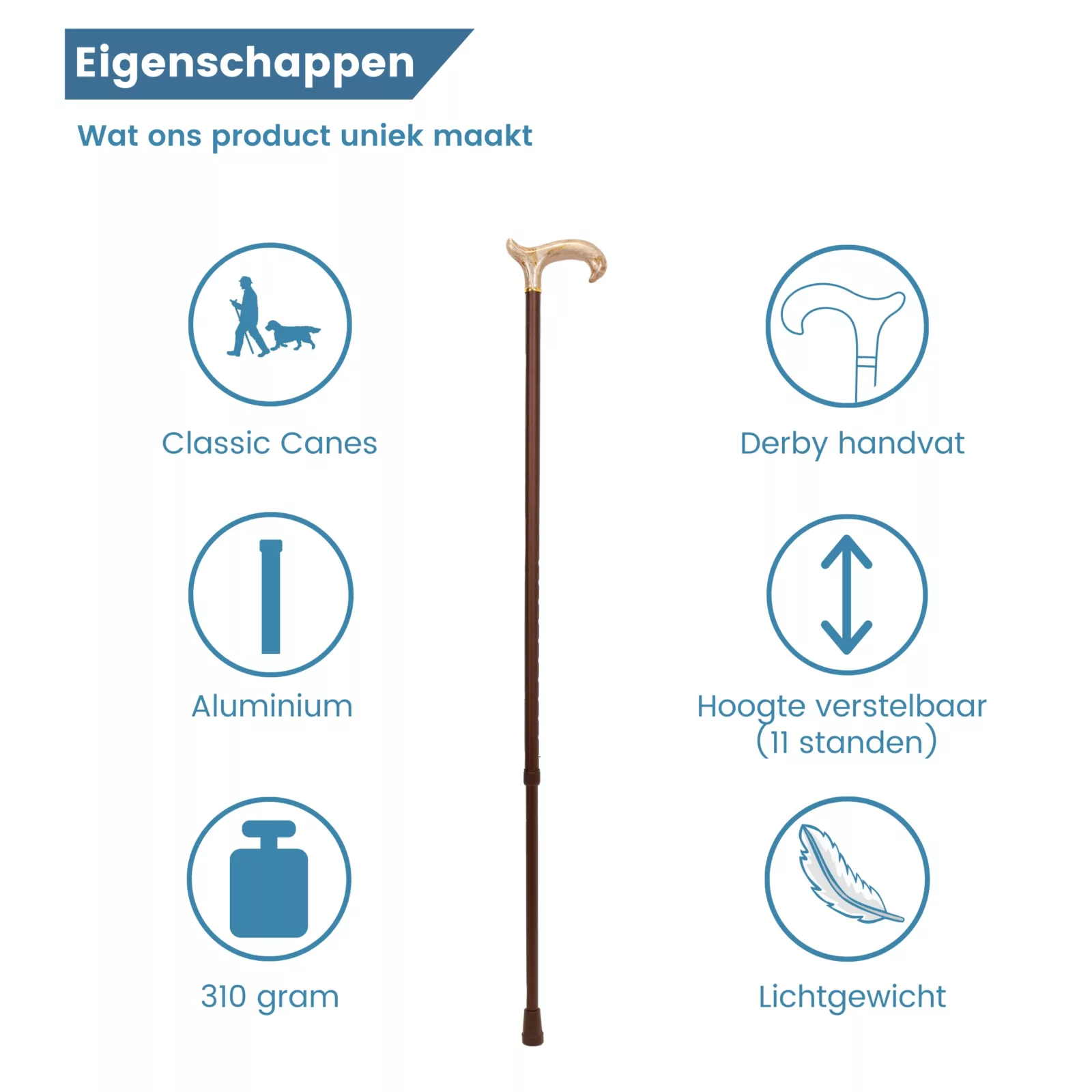 eigenschappen wandelstok