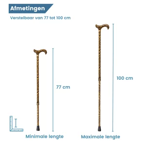 verstelbaar gouden luipaard afmetingen