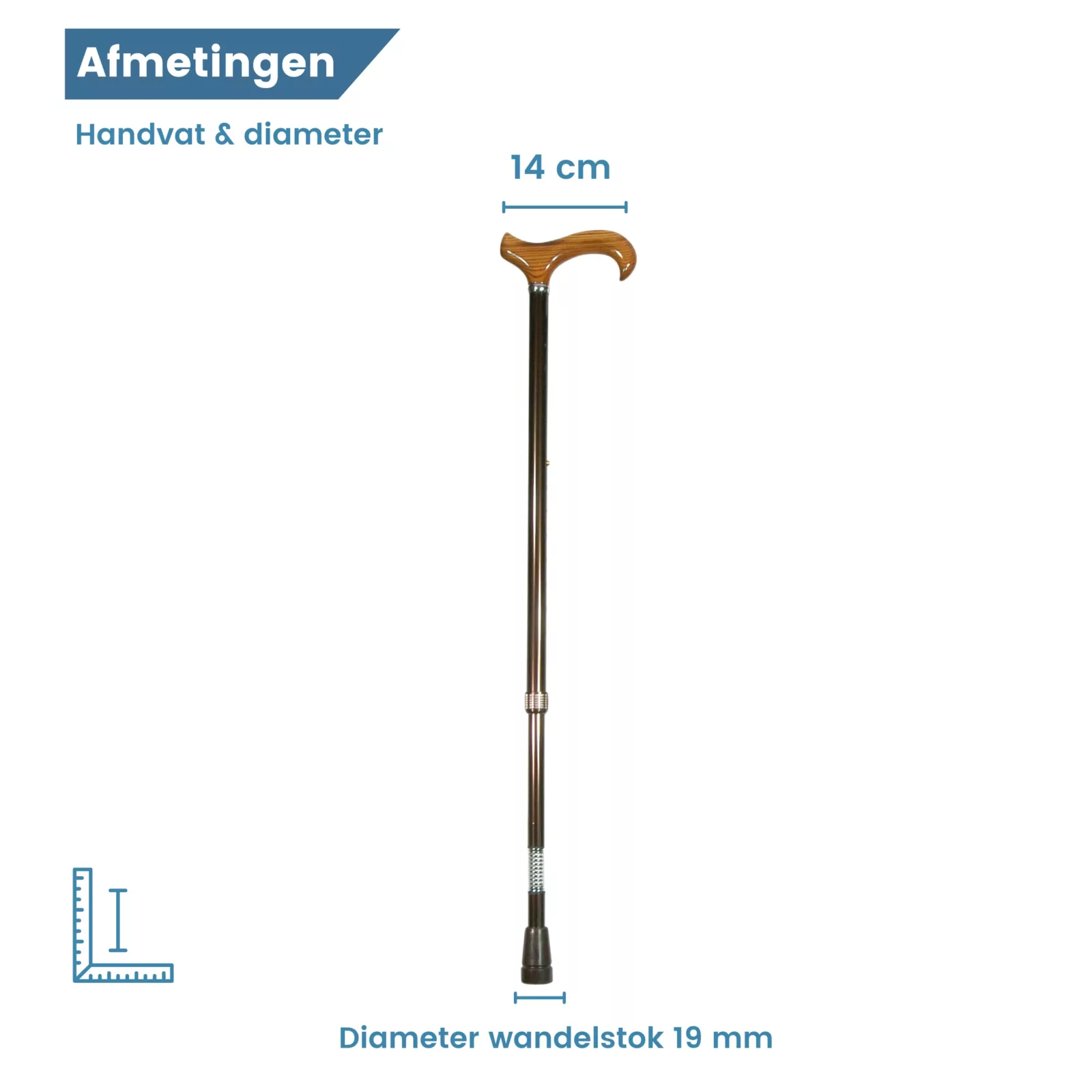 diameter van verstelbare wandelstok xl