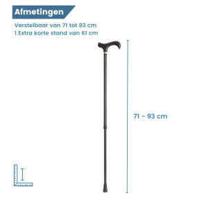 afmetingen wandelstok