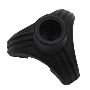 wandelstok dop zwart 19 mm bovenaanzicht