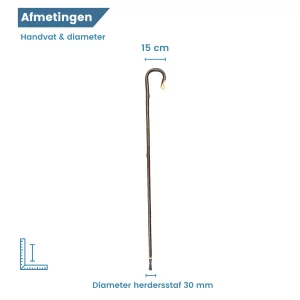 wandelstokken herder kastanjehout met schors